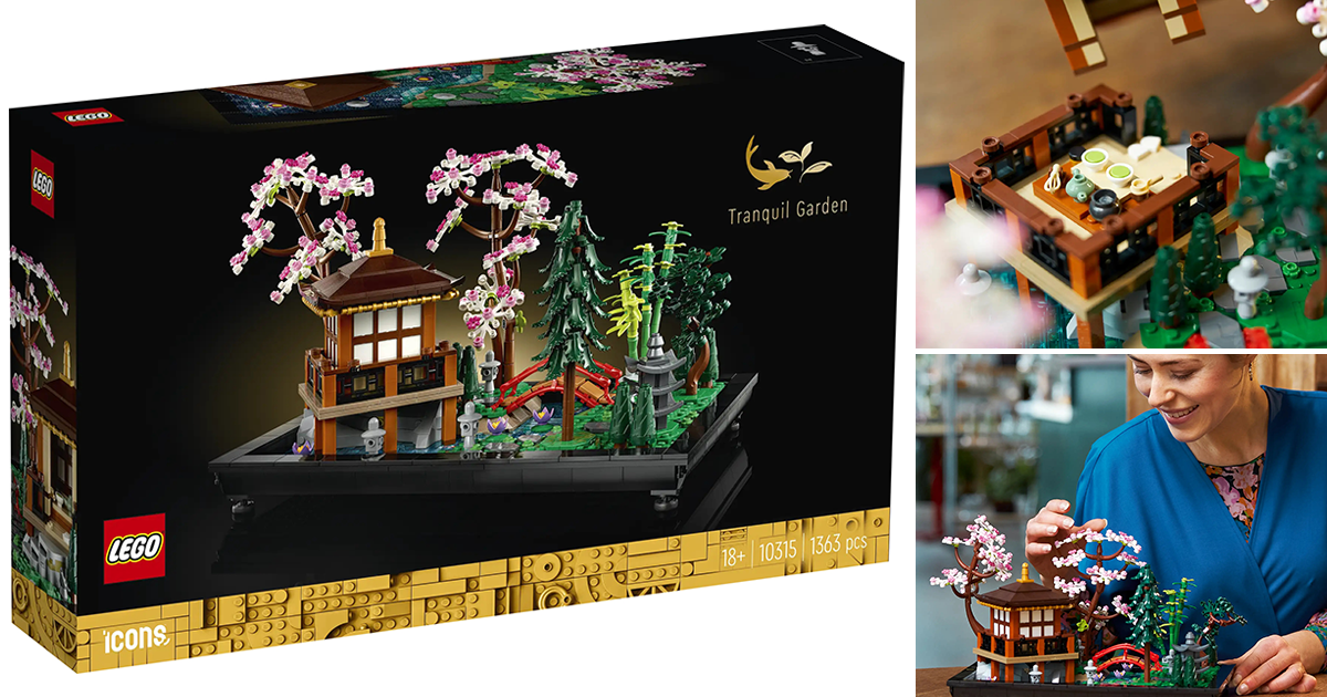 LEGO 10315 Icons 系列「寧靜庭園」還能掀開亭閣頂部欣賞精美茶室！（Tranquil Garden）