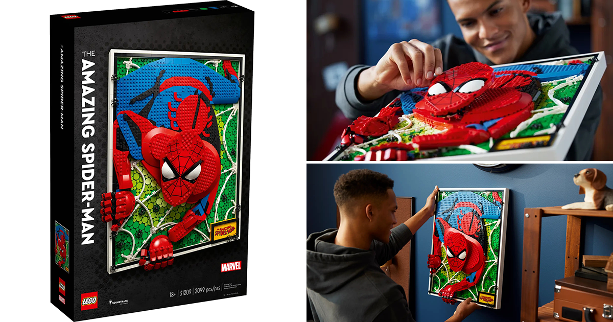 LEGO 31209 Art 系列 MARVEL「驚奇蜘蛛人」彷彿即將爬出框外的有趣視覺效果！（The Amazing Spider-Man）