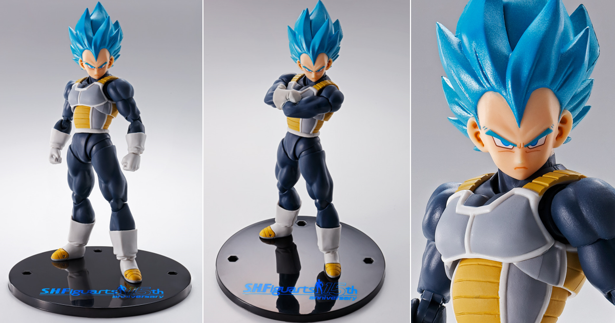 S.H.Figuarts 《七龍珠超 布羅利》SSGSS 貝吉塔 -超- S.H.Figuarts 15th anniversary Ver.-附記念底座！