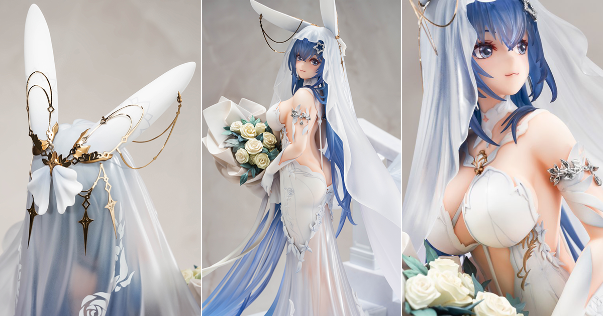 APEX-TOYS《碧藍航線》「紐澤西 白雪之儀版本」1/7 比例 PVC塗裝完成品 那套華麗的露臀婚紗立體化！