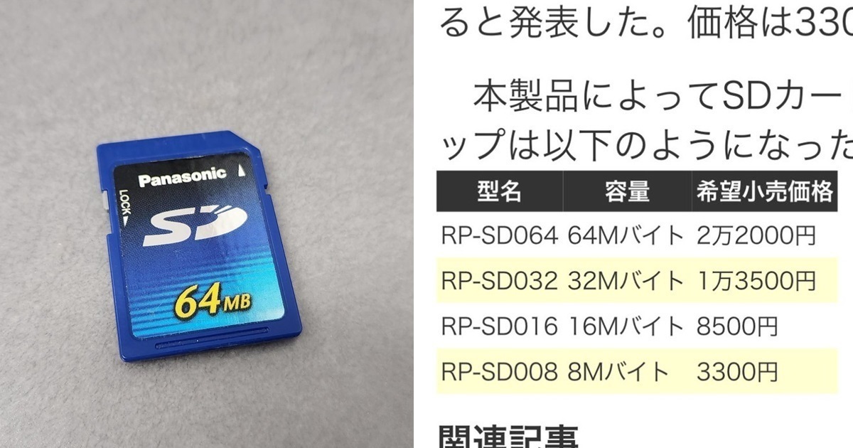 職場奇遇百百種！ 同事詢問「64MB的SD記憶卡」這可以用嗎？ 推主只能苦笑...