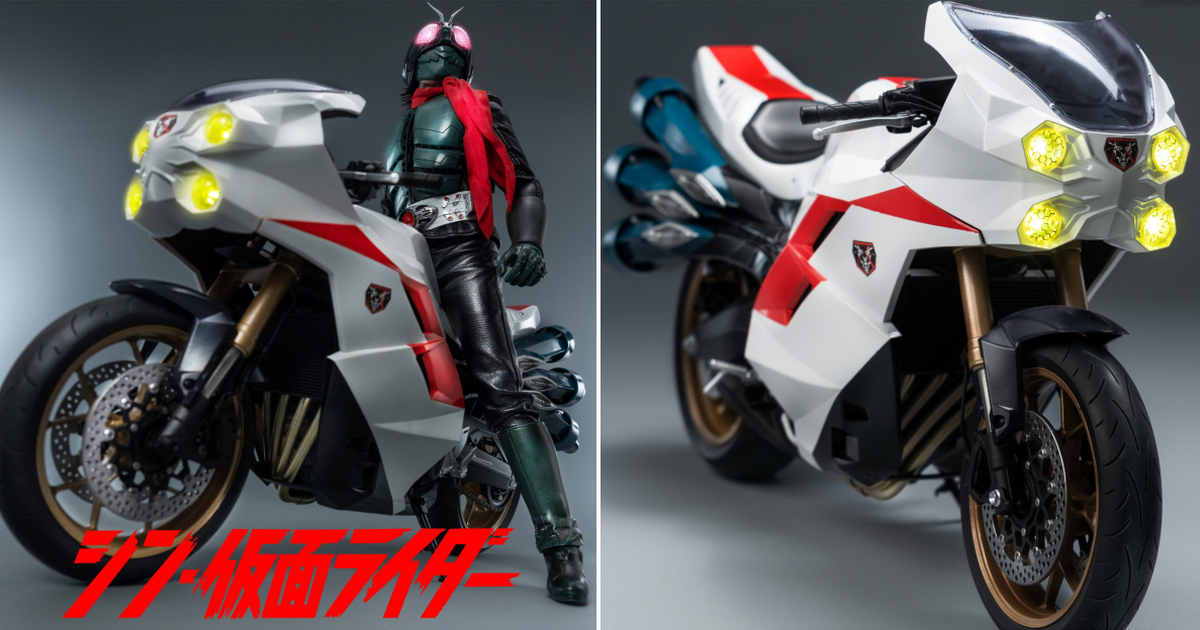 threezero『Figzero 1/6 假面騎士摩托車 旋風號（新・假面騎士假面）』車頭燈、排氣管搭載LED光效！ 