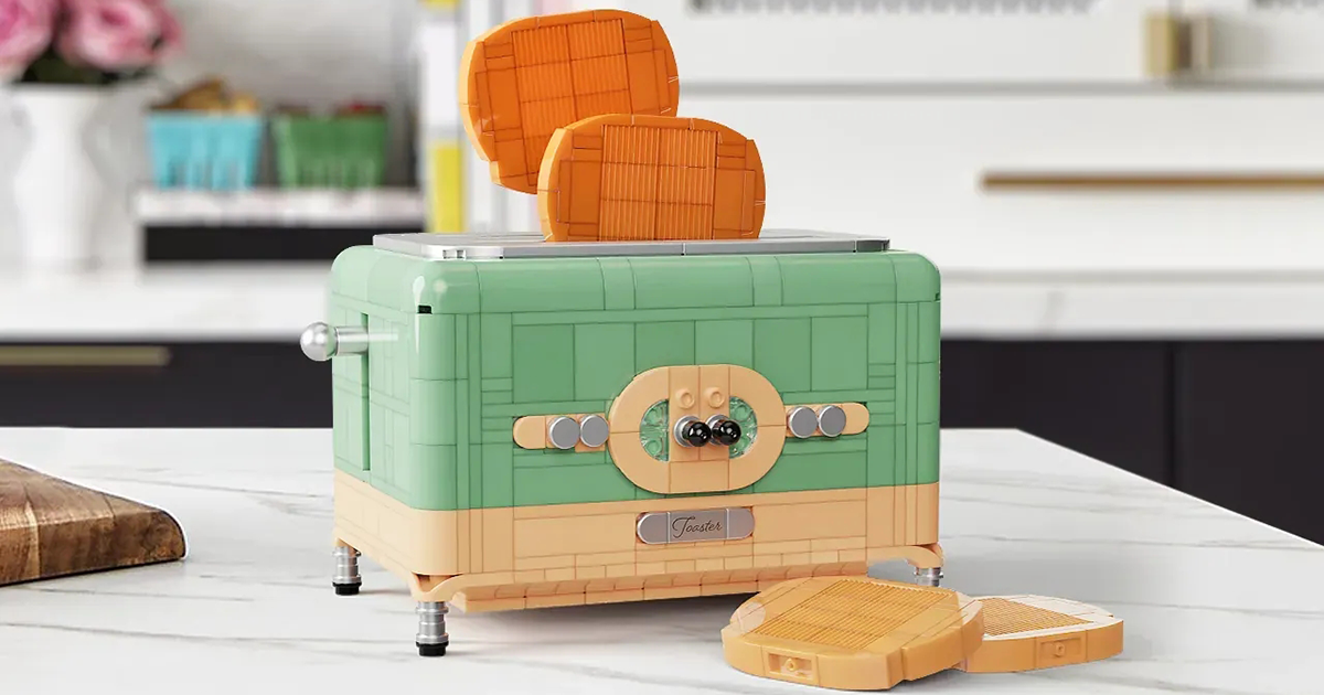 dimexart LEGO Ideas 投稿「復古烤吐司機」（VINTAGE TOASTER）內構巧思帶來逼真的烤麵包體驗！