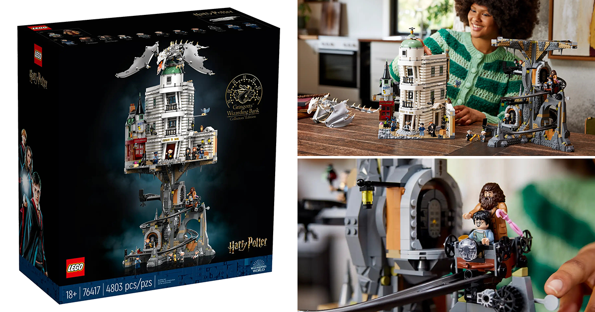 LEGO 76417《哈利波特》「古靈閣巫師銀行 – 典藏版」全高超過 70 公分的超酷模型，還能跟斜角巷場景搭配展示！