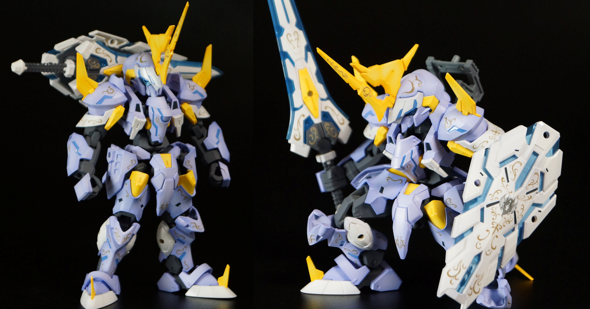 PLUM 原創機體『PLA-ACT  13 亞瑟 終極鎧甲ver.』無比例組裝模型 追加西洋騎士風金色雕花貼紙！