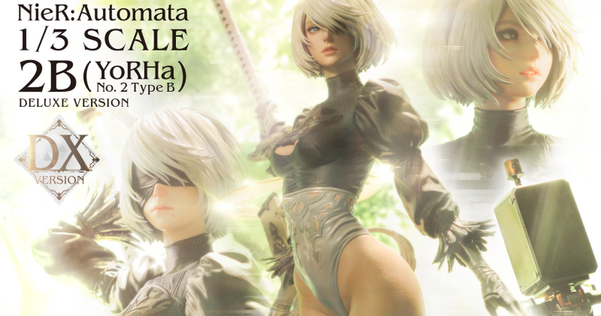 SQUARE ENIX MASTERLINE『尼爾：自動人形 2B 1/3 比例雕像』細膩雕塑爆衣後美臀、廢墟場景！