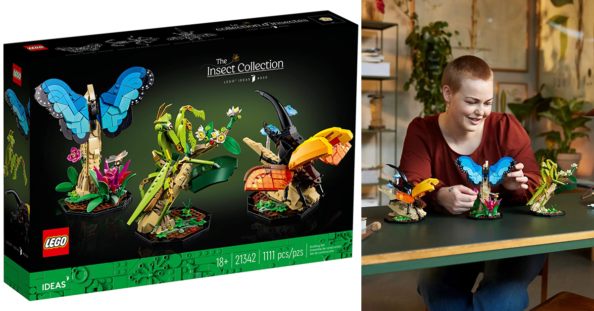 LEGO 21342 Ideas 系列「昆蟲收藏」（The Insect Collection）豐沛生物感細節與接近 1:1 比例的魄力尺寸！