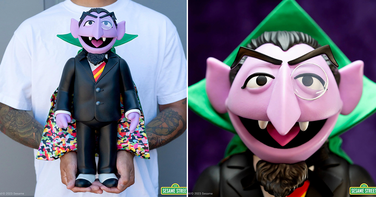 SUPER7 芝麻街 SuperSize「康納特伯爵」（Count Von Count）15 吋軟膠玩具