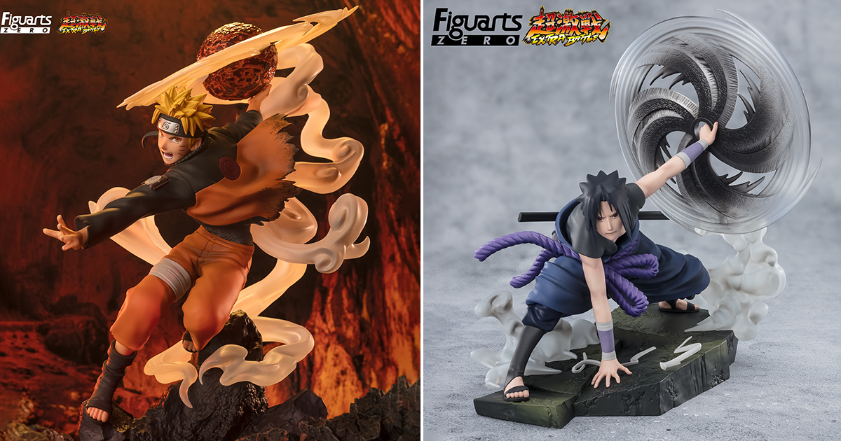 Figuarts ZERO［超激戰］漩渦鳴人-仙法·熔遁螺旋手裏劍-、宇智波佐助-萬華筒寫輪眼之光與闇-