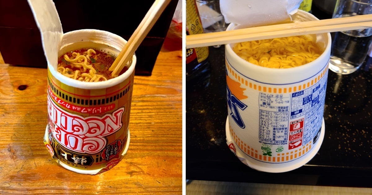日清也沒有的惡趣味！ 推主用「逆方向」泡杯麵引網友讚 : 全新吃法好想試