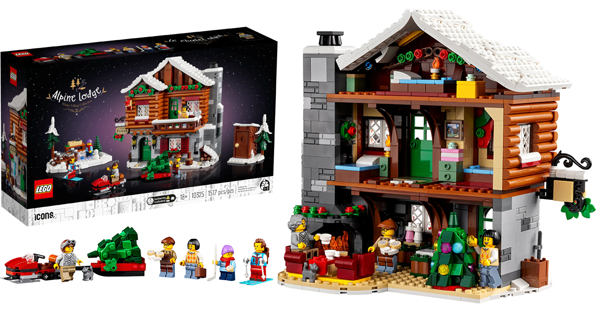 LEGO 10325 Icons 系列「高山小屋」（Alpine Lodge）2023 年的冬季村莊盒組來到山上度假！