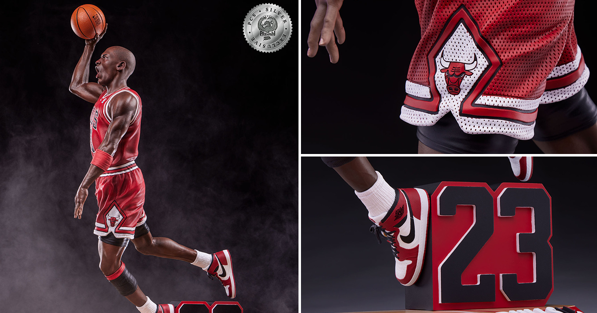 PCS NBA 空中飛人「麥可·喬丹」1/4 比例全身雕像 彷彿時間暫停的空中滯留再現！