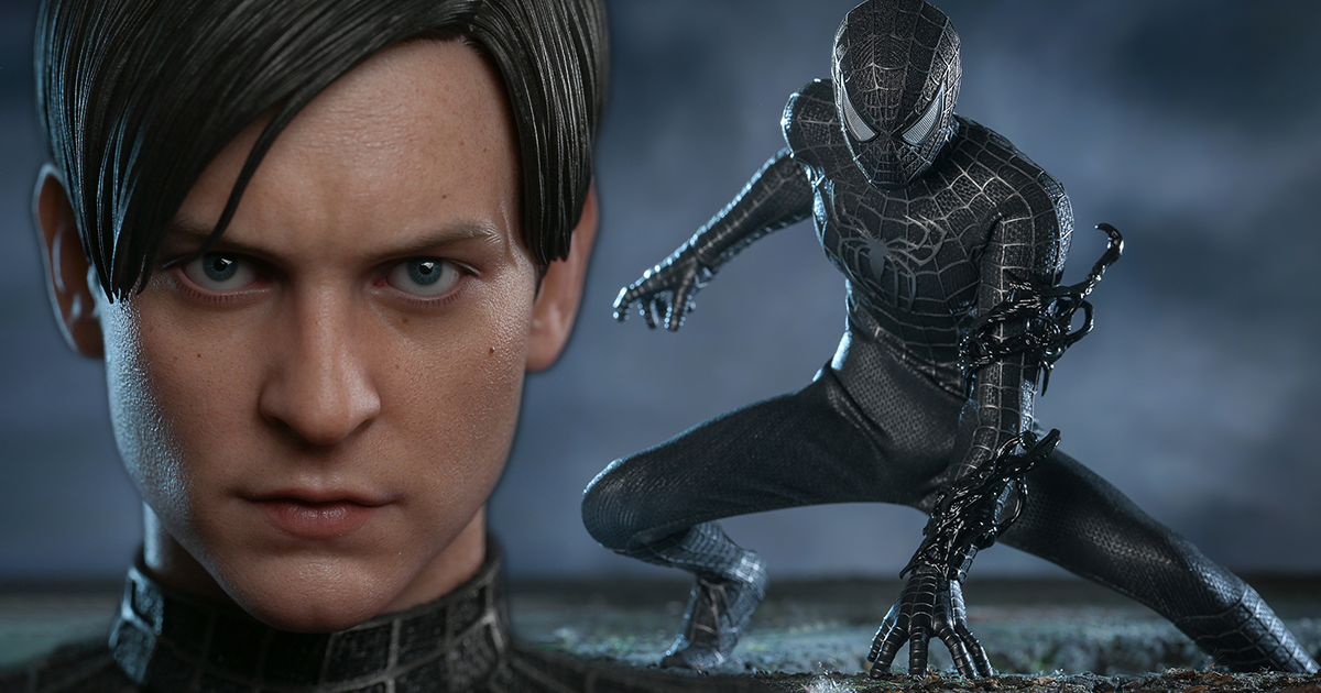 Hot Toys《蜘蛛人3》蜘蛛人 (黑色戰衣) 1/6 比例的收藏級人偶 普通版 年輕陶比強勢歸來！