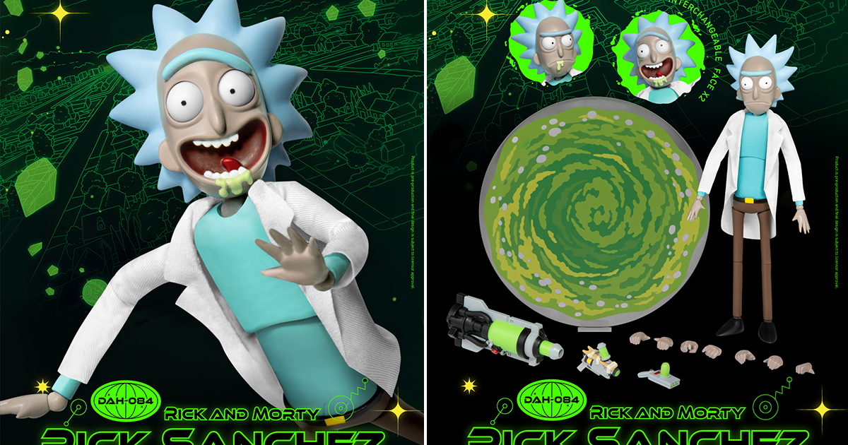 野獸國 DAH 系列《瑞克和莫蒂》瑞克·桑切斯（Rick Sanchez）可動人偶 歡樂生動的超ㄎㄧㄤ表情登場！