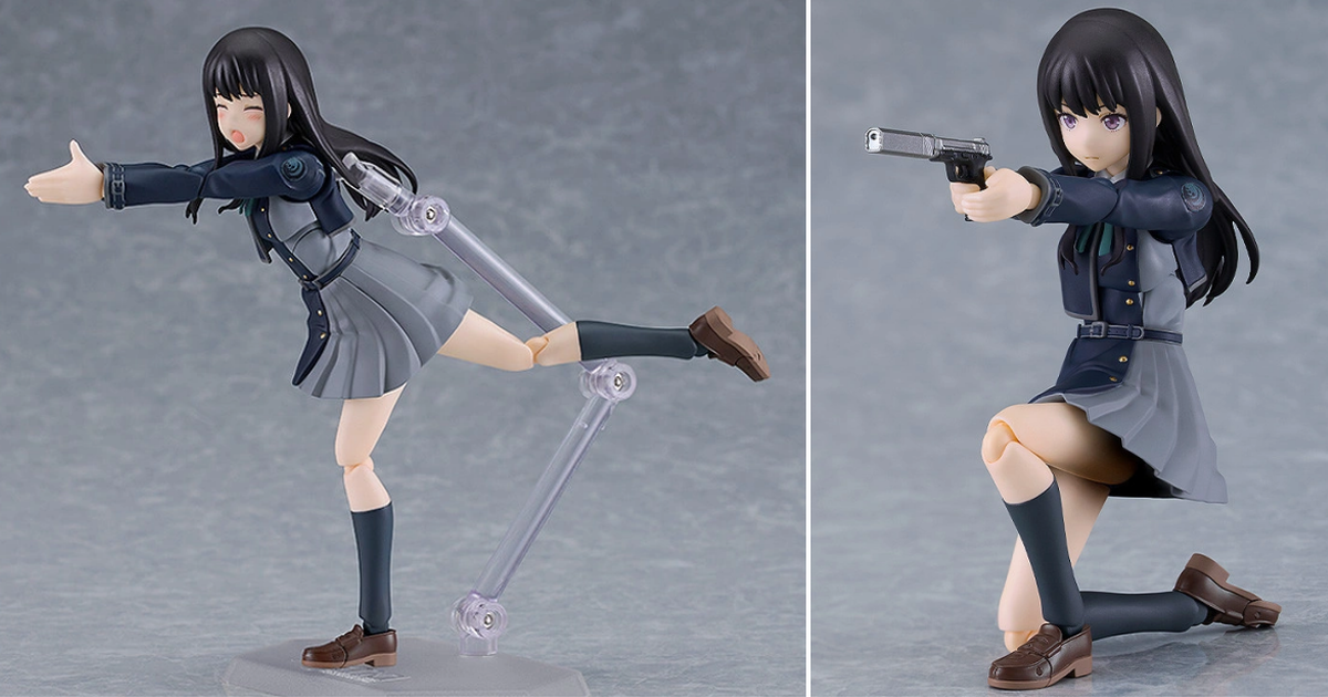 figma『Lycoris Recoil 莉可麗絲 井之上瀧奈』賞玩冷酷的戰鬥狀態與反差萌的魚～臉！