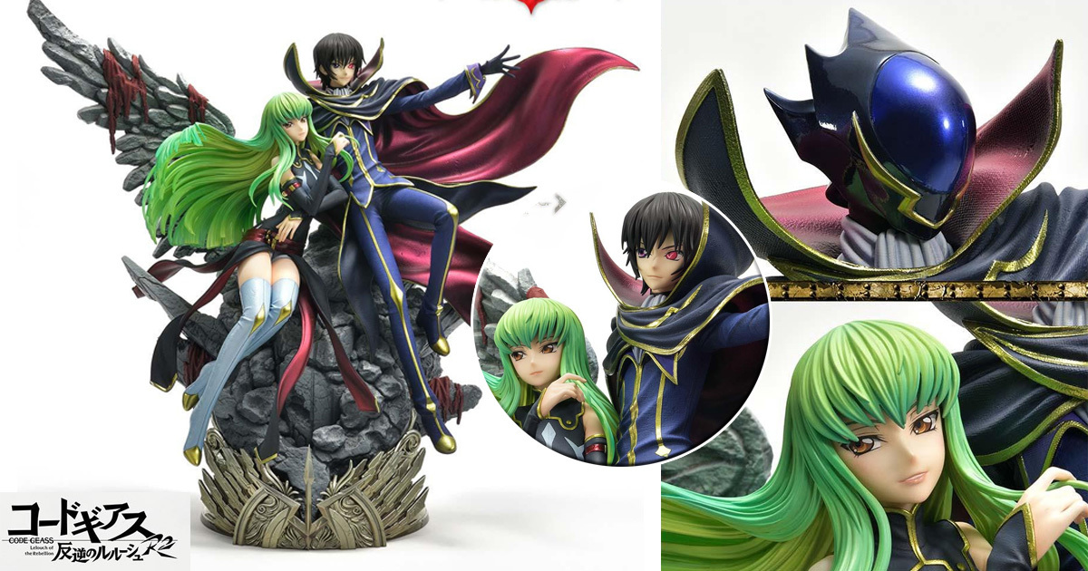 皇帝與魔女！Prime 1 Studio《Code Geass 反叛的魯路修》魯路修·蘭佩洛基&C.C 立體人形雕像 BONUS版