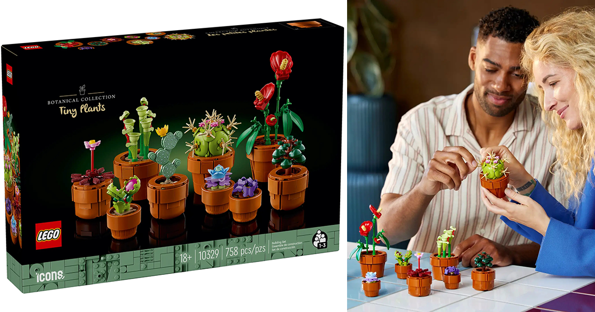 LEGO 10329 Icons 系列「迷你盆栽」（Tiny Plants）一次收錄九種植物，仙人掌超可愛！