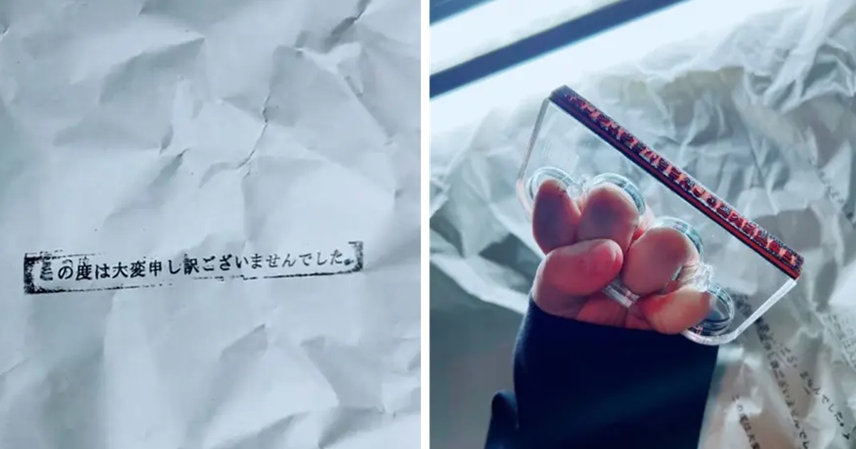 誠意滿滿絕不暴力！ 推主自製「道歉印章手指虎」博網友讚 : 上班都該帶一個