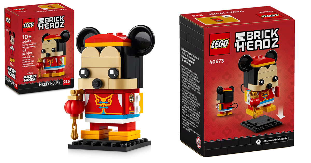 LEGO 40673 BrickHeadz 系列「春節米奇」喜氣洋洋的大紅色！（Spring Festival Mickey Mouse）
