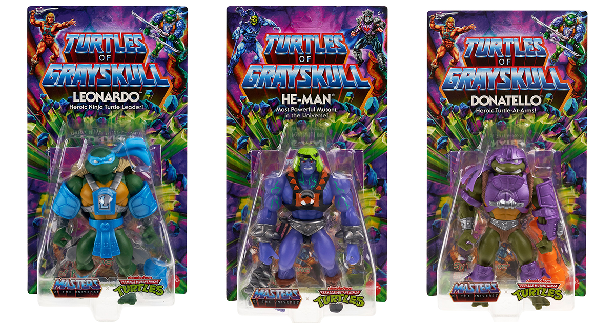 MATTEL「葛雷堡的神龜」5.5 吋可動人偶 太空超人與忍者龜的夢幻連動！（Turtles of Grayskull）
