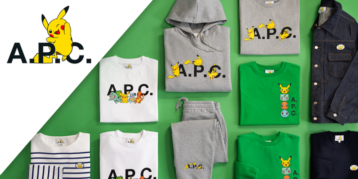 可愛跨界流行！法國品牌A.P.C.✕《寶可夢》推出聯名服飾商品