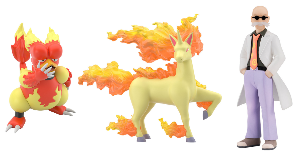 萬代『POKEMON SCALE WORLD 關都地區 夏伯&烈焰馬&鴨嘴火獸』1/20 比例食玩 全員集結！