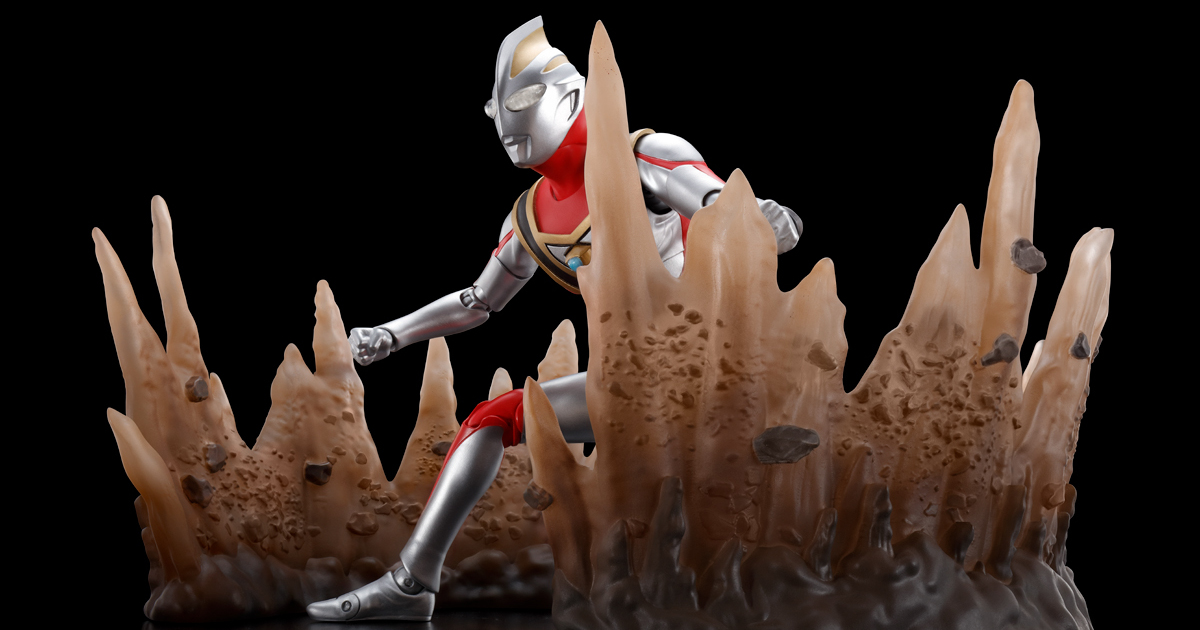 S.H.Figuarts 真骨彫製法『超人力霸王蓋亞V2 用特效零件組』再現光線技與落地魄力沙塵！