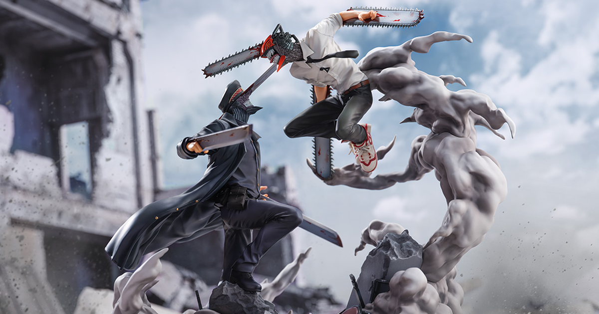S-FIRE『鏈鋸人Super Situation Figure 鏈鋸人VS.武士刀』場景模型 重現魄力激戰場面！