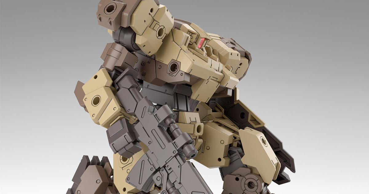 萬代 30MM 原創組裝模型『1/144 eEXM-9 巴斯其洛托[棕色]』極具重量感的沙漠迷彩配色機！