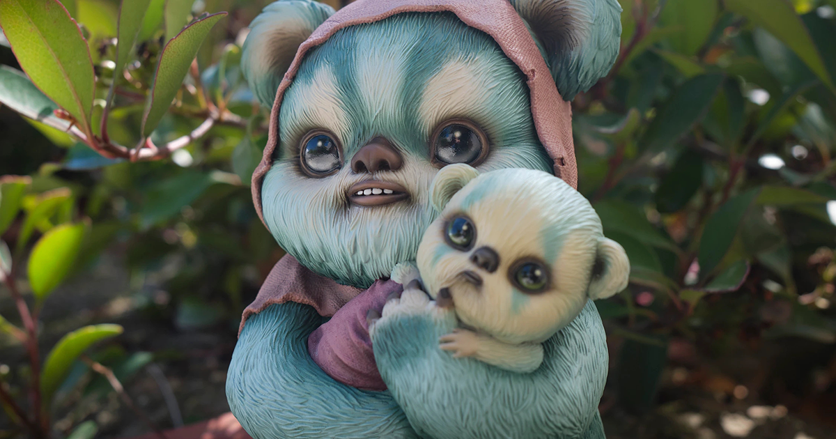 SIDESHOW《星際大戰》「伊娃族 (Ewok) by Mab Graves」全身雕像 萌萌生物可愛爆擊！