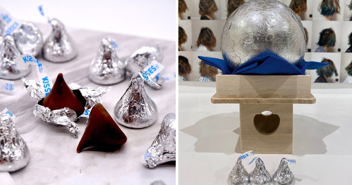 推主老爸用Hershey's「水滴巧克力」包裝花11年打造「銀球」 網友讚 : 太有毅力了...