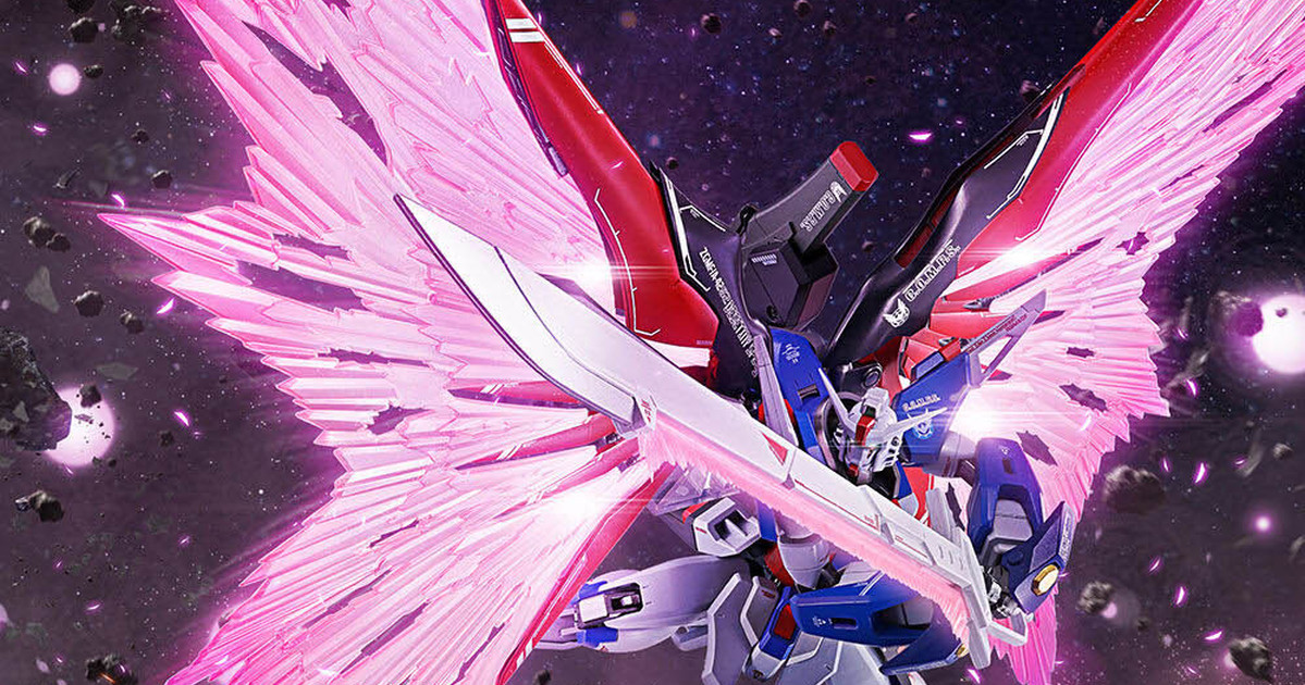 鋼彈SEED劇場版『METAL ROBOT魂 命運鋼彈 SpecII 專用光之翼&特效套組』翻新配色再登場！