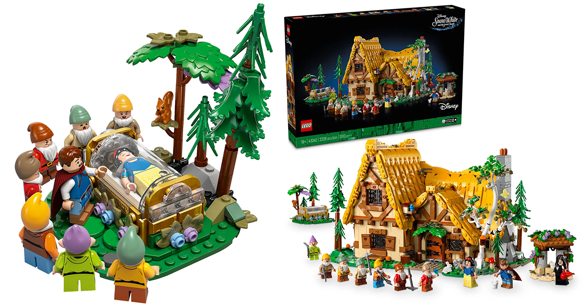 LEGO 43242「白雪公主與七矮人小屋」可以把公主放進絕美透明棺材！（Snow White and the Seven Dwarfs' Cottage）