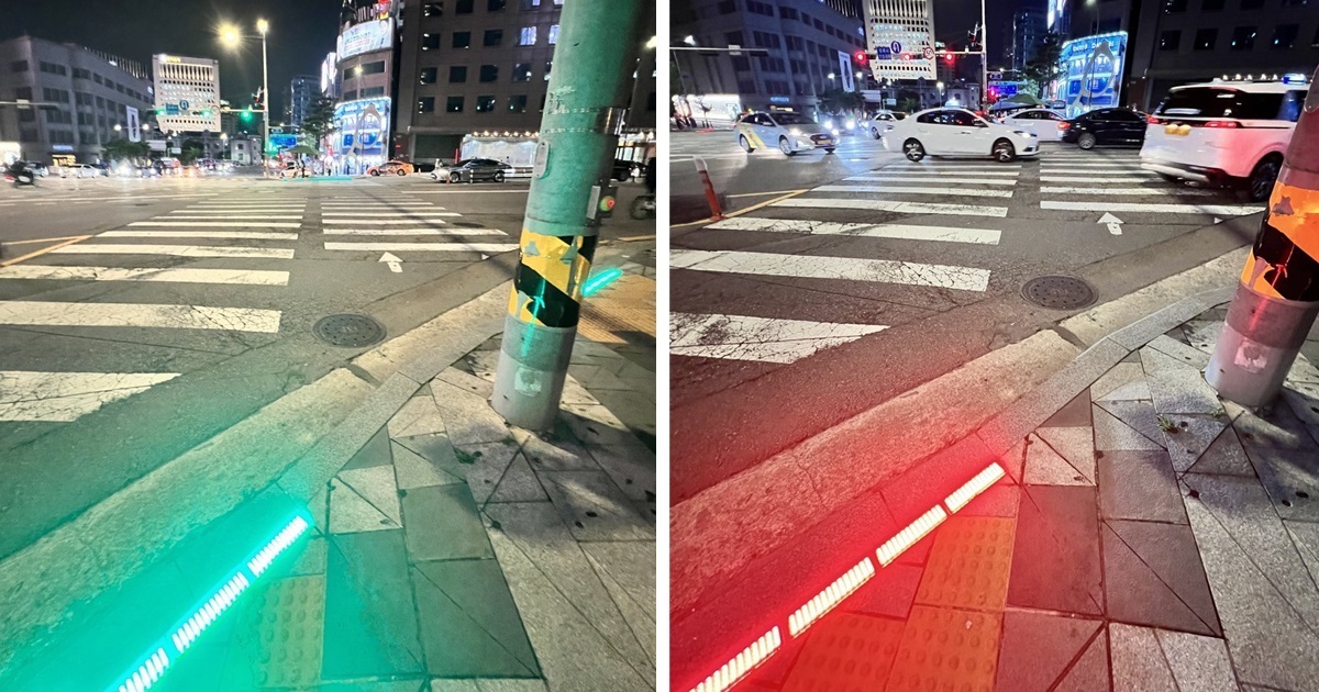 真的有效嗎？ 韓國「地面紅綠燈」能減少低頭族交通事故引日本網友熱議