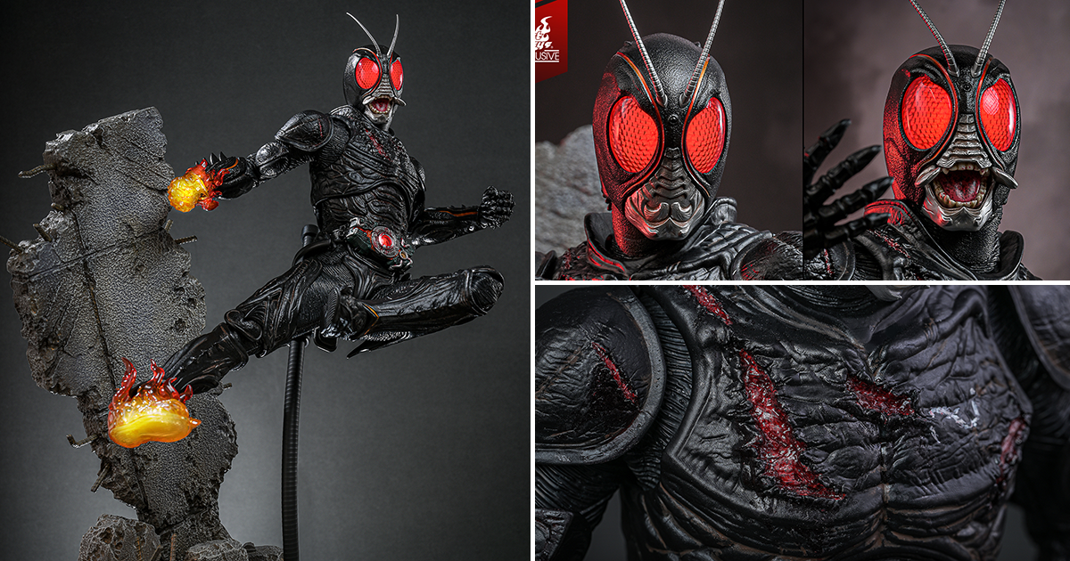 Hot Toys - TMS115 - 假面騎士黑日（戰損版）1/6 比例收藏級人偶 除打鬥傷痕刻畫外更追加怒吼替換臉！