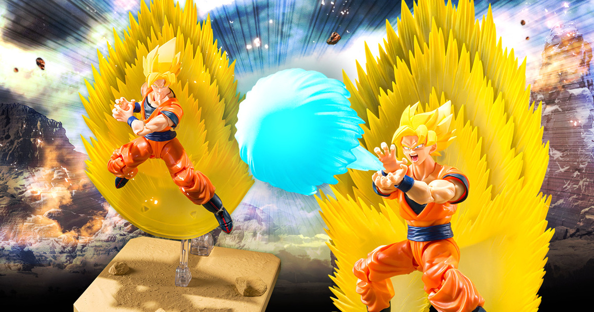 『S.H.Figuarts 超級賽亞人孫悟空的特效件套組-瞬間移動龜派氣功波-』超強氣焰再現激戰場景！