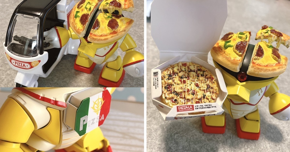 吉翁外送員來你家送餐！ 推主趣味打造「Pizza亞凱」組裝模型博網友讚創意無限