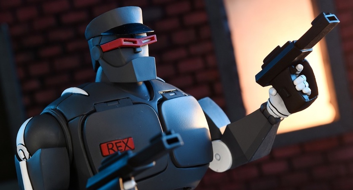 NECA『忍者龜（卡通版）終極邪惡雷克斯 -1（REX-1）』7吋可動人偶 ，許瑞德的邪惡機器警察來襲！
