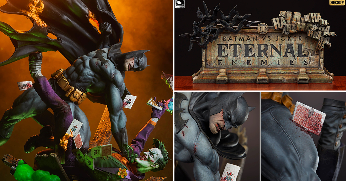 SIDESHOW DC「蝙蝠俠大戰小丑：永恆之敵」BATMAN VS THE JOKER: ETERNAL ENEMIES 1/4 比例全身雕像