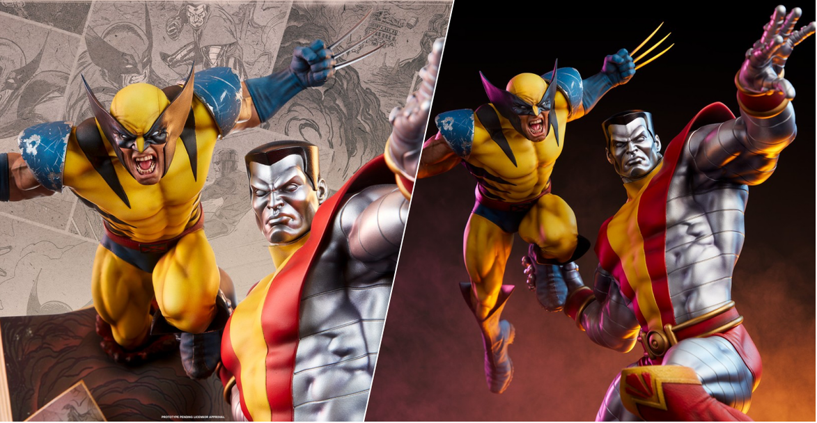SIDESHOW COLLECTIBLES 『快球專車：鋼人與金鋼狼』收藏雕像，精緻雕刻再現經典合體招式！