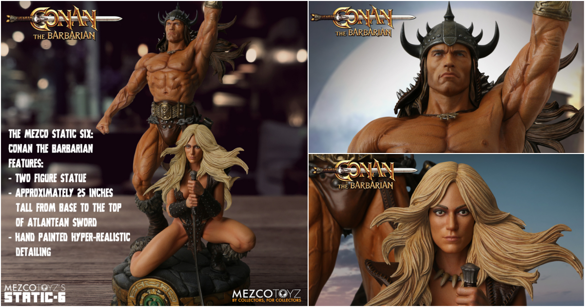 MEZCO TOYZ『STATIC SIX《王者之劍》（Conan the Barbarian 1982）』1/6 比例雕像，經典電影海報立體化！