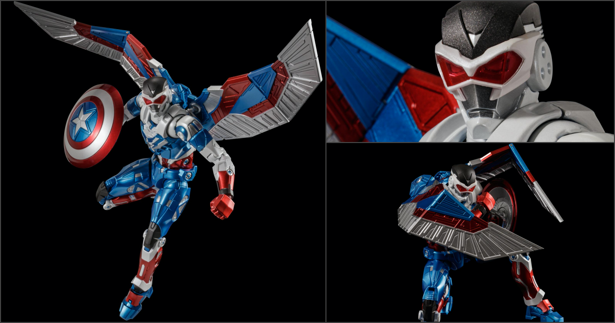 千值練『Fighting Armor 美國隊長 山姆·威爾森 Ver.』可動人偶，裝甲造型重新詮釋新美國隊長！