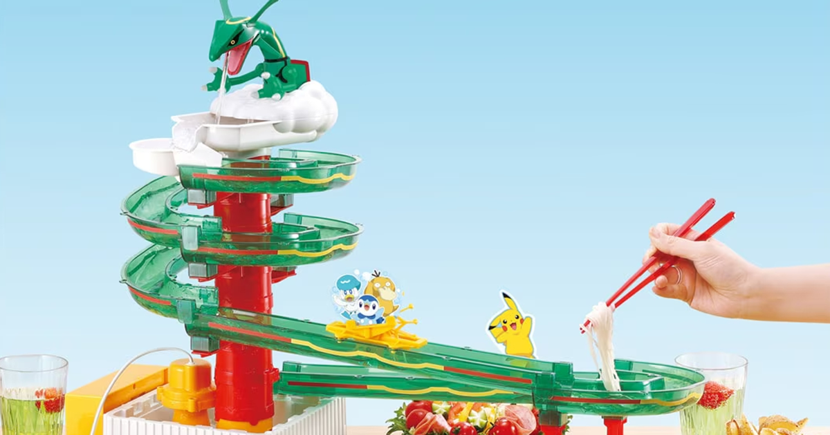 TAKARA TOMY「烈空坐造型流水麵機」經過天空之龍洗滌的隕石能量麵條！（レックウザ型そうめんスライダー）