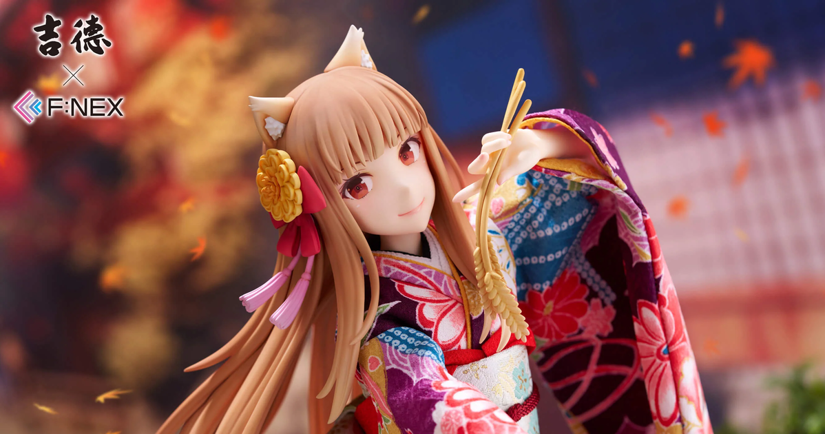 吉德×F:NEX『狼與辛香料 赫蘿 日本人偶 1/4比例模型』超華麗和服展現狼神優美姿態！