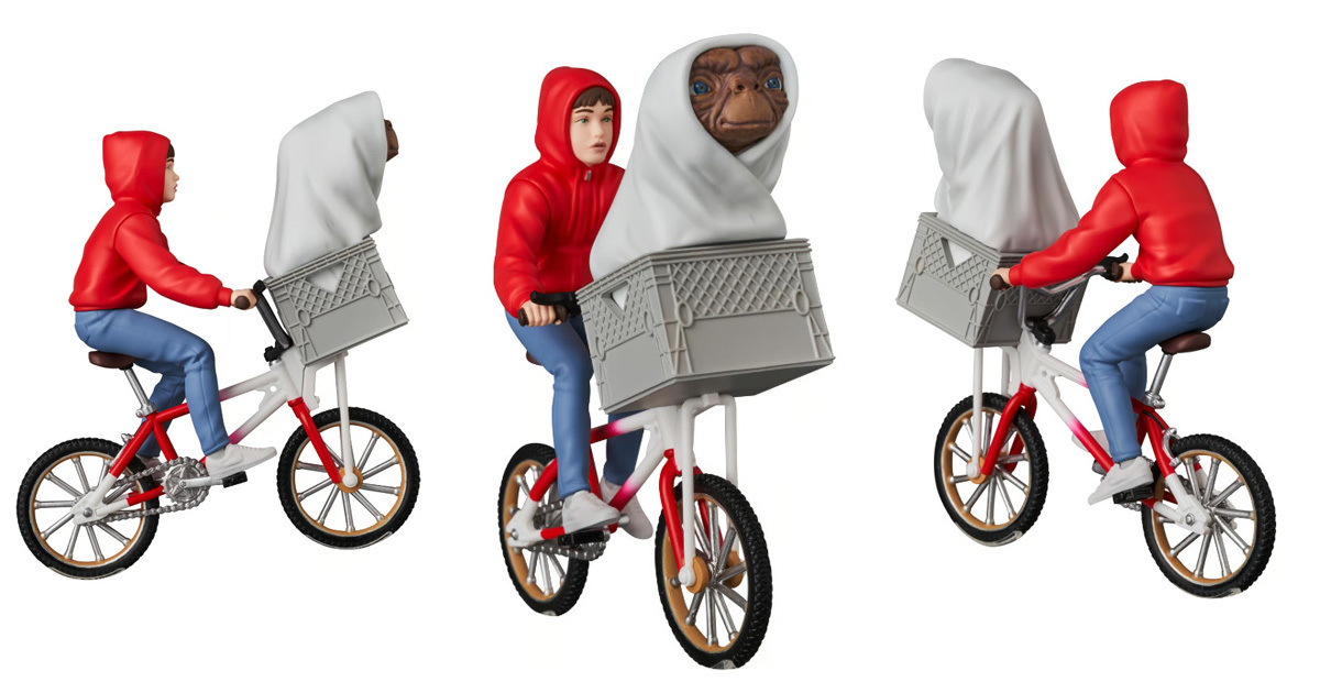 MEDICOM TOY UDF系列《E.T.外星人》E.T.與埃利奧特 with腳踏車