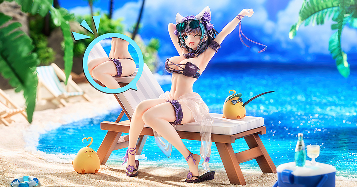 GSAS《碧藍航線》「柴郡 Dating Summer!」1/7 比例 PVC塗裝完成品 露出度極大的紫色比基尼！
