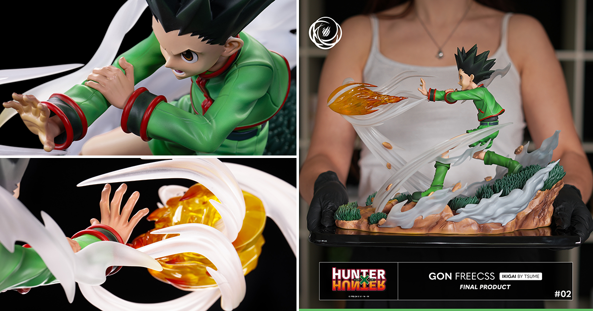 TSUME ART IKIGAI《HUNTER×HUNTER》小傑·富力士（GON FREECSS）1/6 比例全身雕像 剪刀、石頭、布！