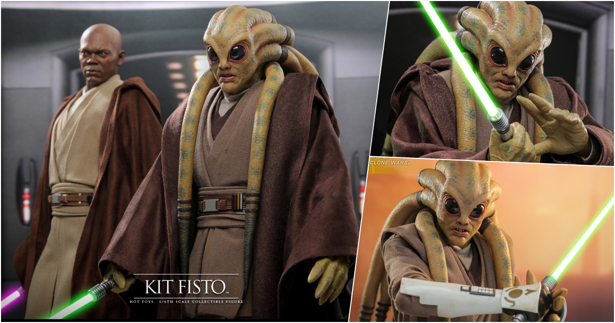 Hot Toys『《星際大戰》基特·費斯托（Kit Fisto）』1/6 比例收藏級人偶，細節再現絕地劍術大師風範！
