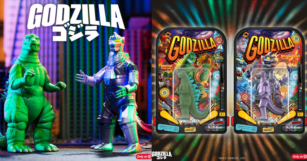 Super7 x Stern Pinball x TOHO『ReAction 哥吉拉（1984）／機械哥吉拉（1974）』Target 限定 3.75 吋吊卡玩具