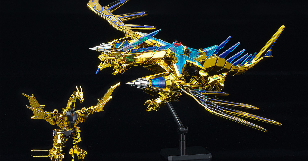 MODEROID『GOLDBURN 兩體套組 Extra Gold Ver.』豪華電鍍金零件再現強化前後姿態！